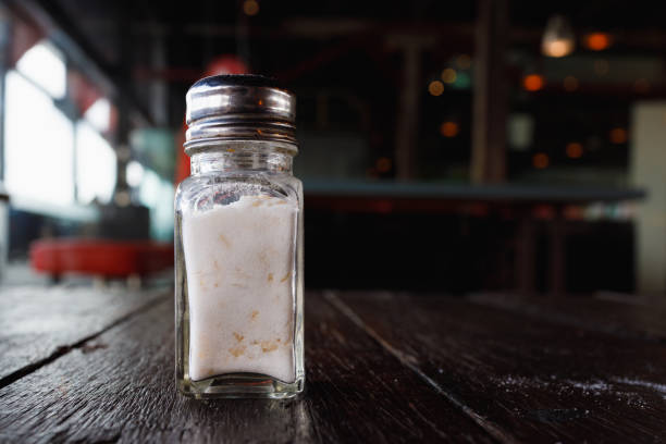 salt shaker with rice grains inside to prevent caking