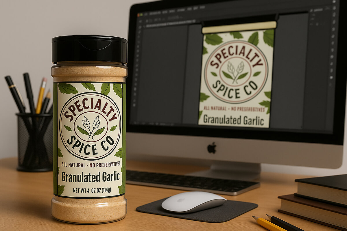 sample label design for spice product