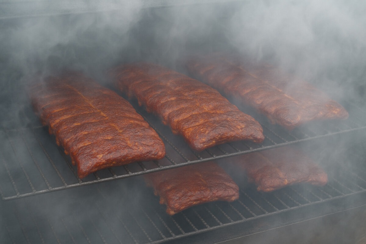 bbq rub spices on pork ribs